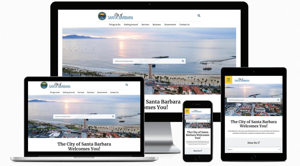 City website across multiple devices and screens