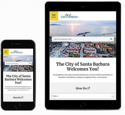 City website on mobile devices