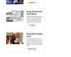 screenshot of the Take Action page on LeadingAge MN