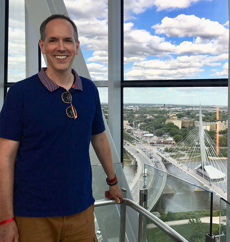 Dan at the Museum of Human Rights, Winnipeg