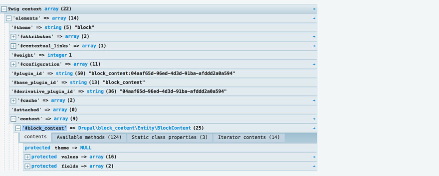 Devel kint output example