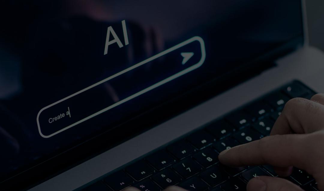 laptop with a single prompt to use AI