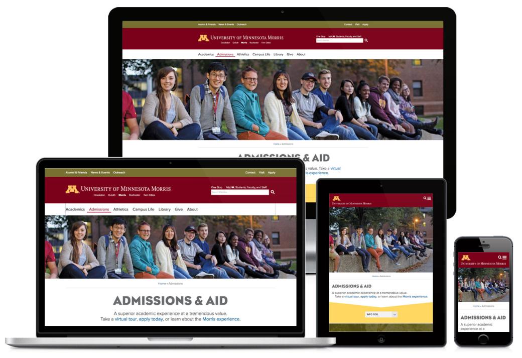 screenshots from UMN Morris website