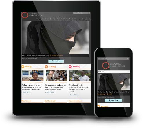 screenshot of CVT website on mobile and tablet