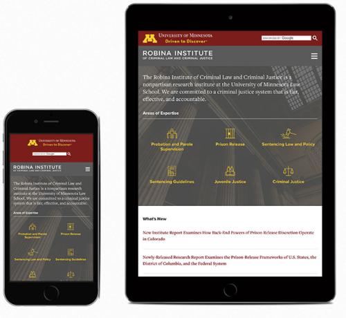 Robina website on smartphone and tablet