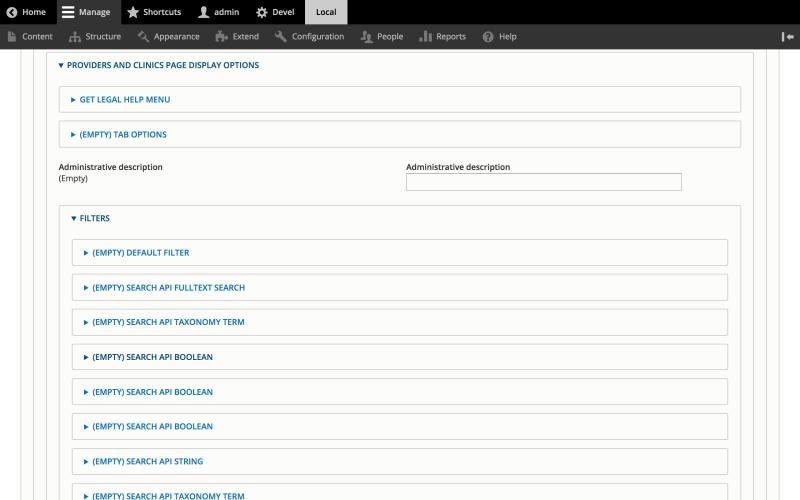 Views filters configuratin translation screenshot