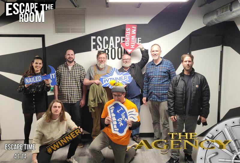 Escape room team photo