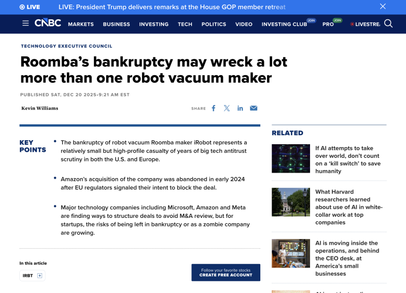 sample screenshot of news article featuring a page summary at the top