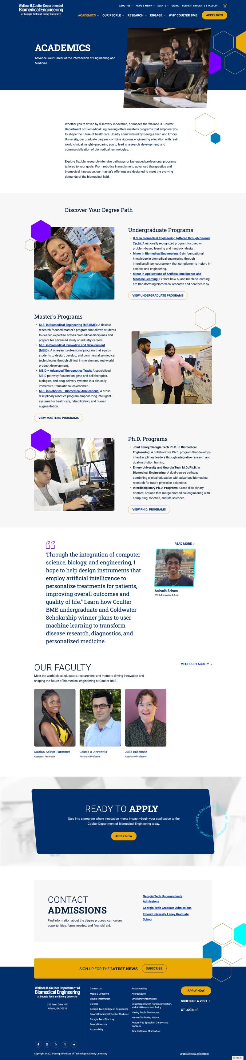 BME academics webpage