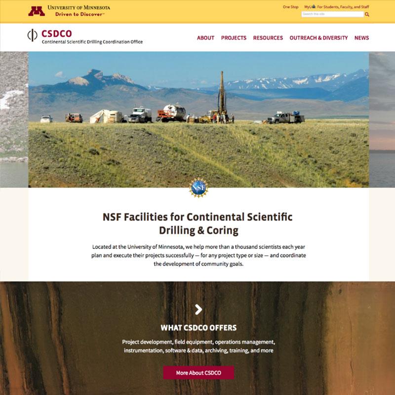 Continental Drilling Office, screenshot of website