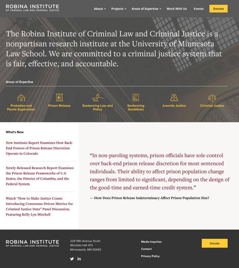 Robina homepage screenshot