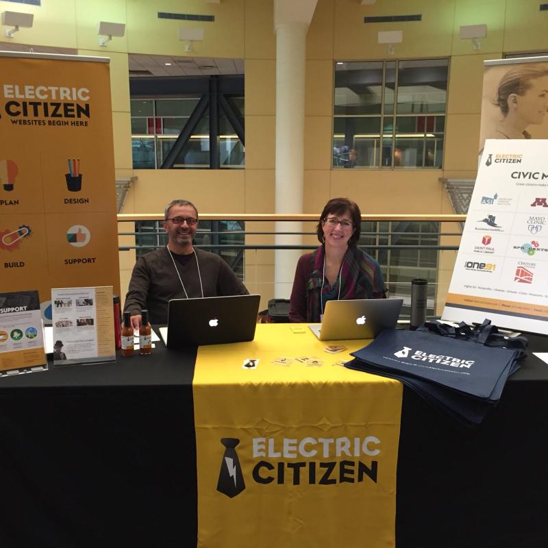 Electric Citizen booth at Minnesota Council of Non-Profits conference