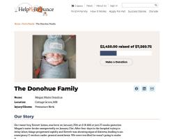 Help Me Bounce website campaign page