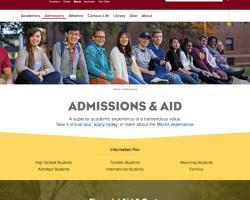 UMN Morris website, screenshot