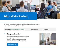 screenshot of MState program page