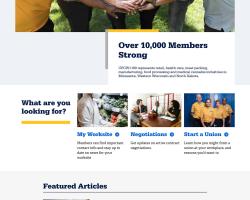 UFCW homepage screenshot