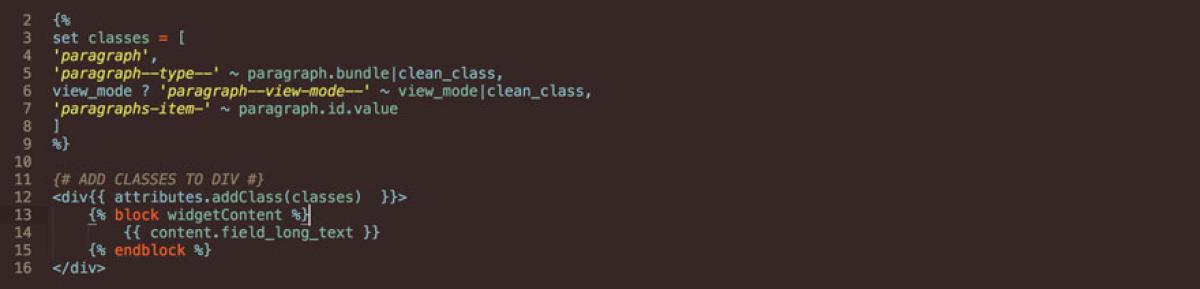 Twig attributes add class code example