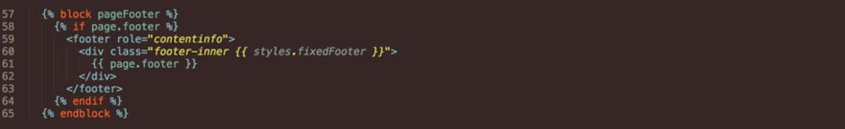Twig macro fixed footer variable code example
