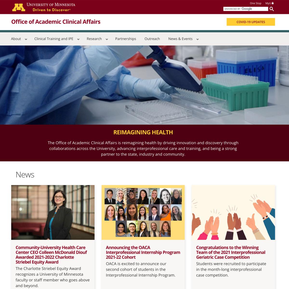 Clinical Affairs homepage