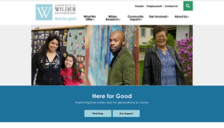 Wilder Foundation Website Screenshot