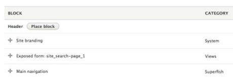 Block Layout with Custom Search Block screenshot