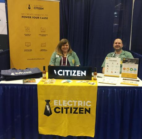 Electric Citizen booth at DrupalCon Seattle