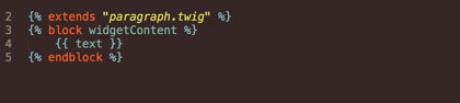 Twig inheritance includes Pattern Lab code example
