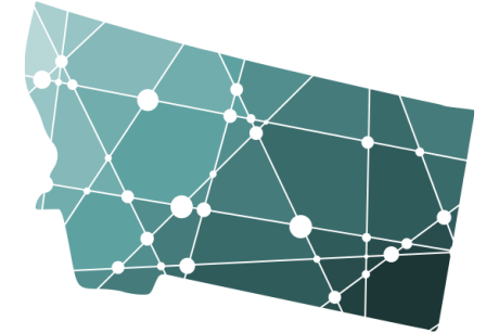 graphic in the shape of the state of Montana