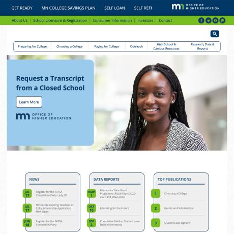 OHE original homepage, cropped