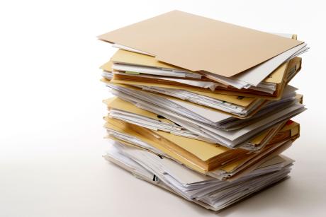 stacked file folders