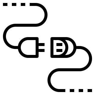 icon of an electrical plug connecting to another plug