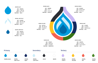 sample of new Drupal brand colors