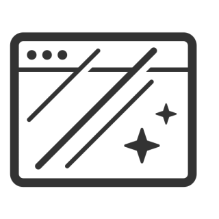 icon representing a new or refreshed web page