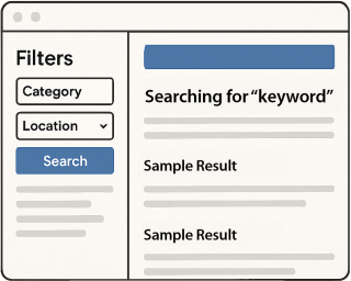 icon of traditional search results page